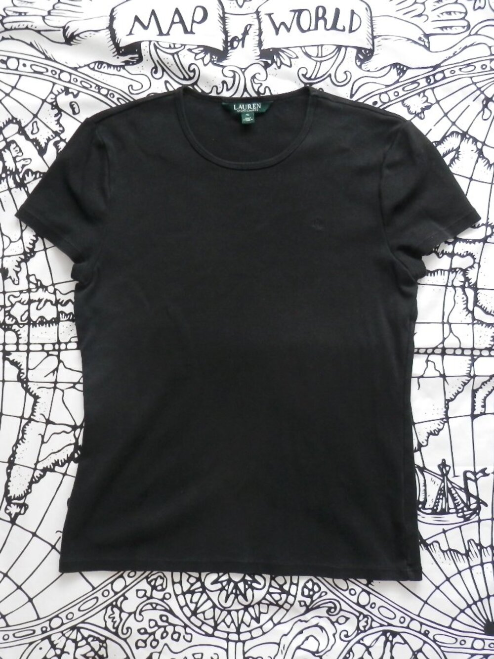 Ralph Lauren || Classic Black Cotton Short Sleeve T-Shirt